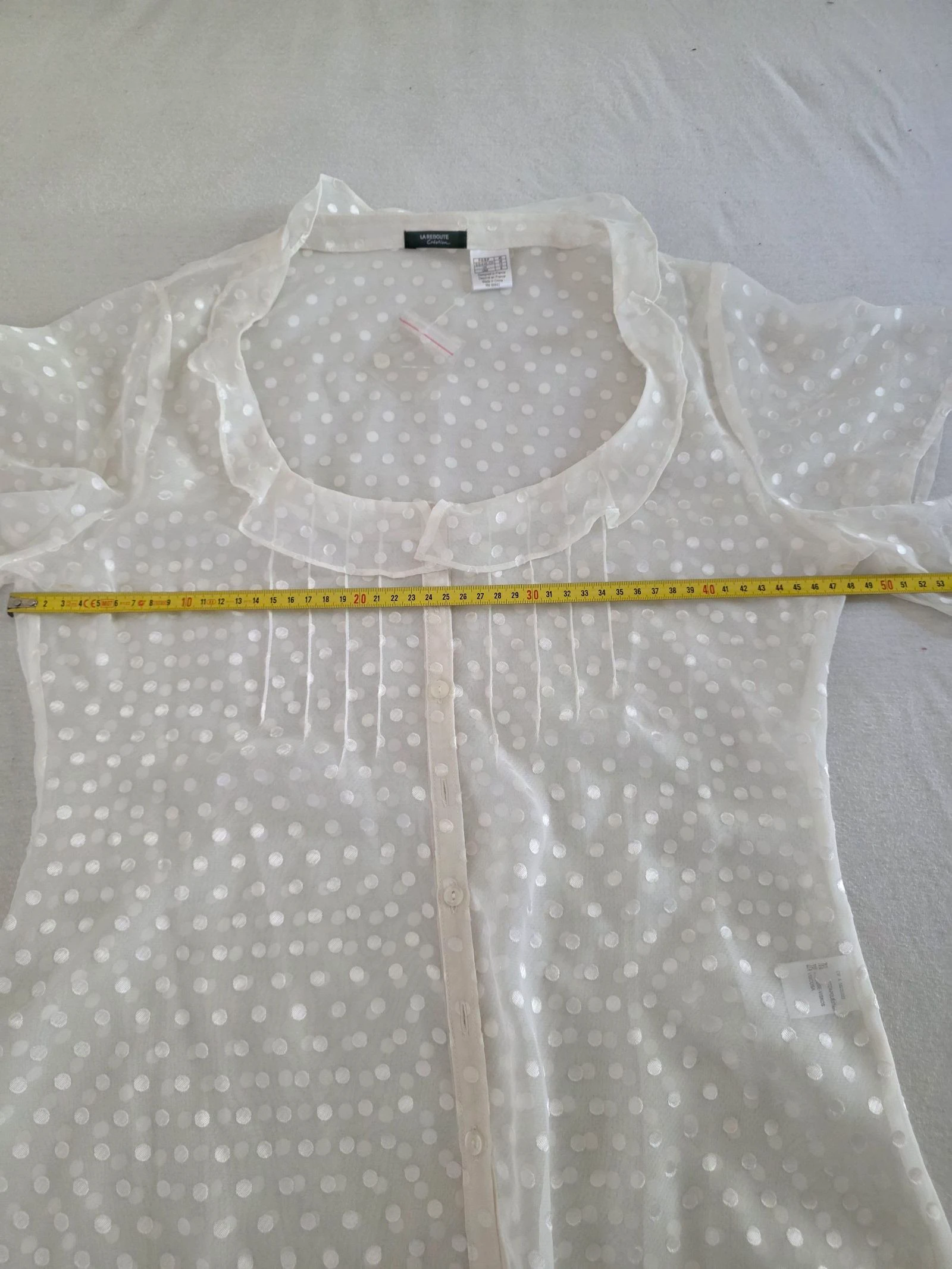 Blusa de bolinhas toda transparente 🍒vintage y2k anos 2000🍒novo tamanho 40 – photo 7